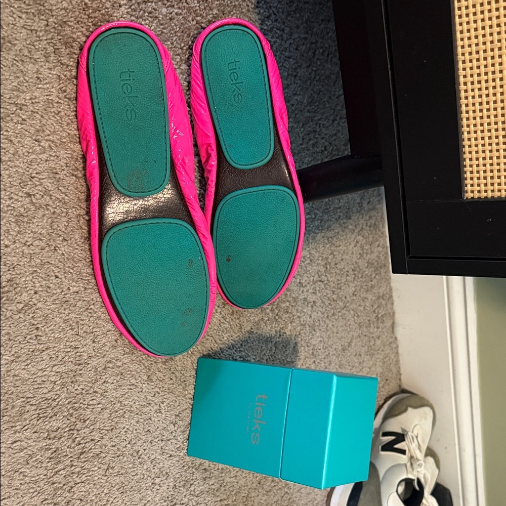 Tieks Hot Pink Ballet Flats - Picture 2 of 5